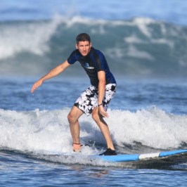 man surfing