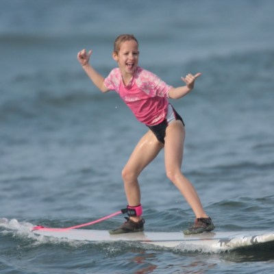 girl surfing
