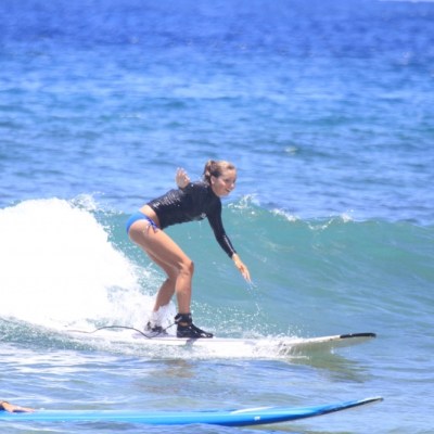 girl surfing