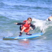 child surfing